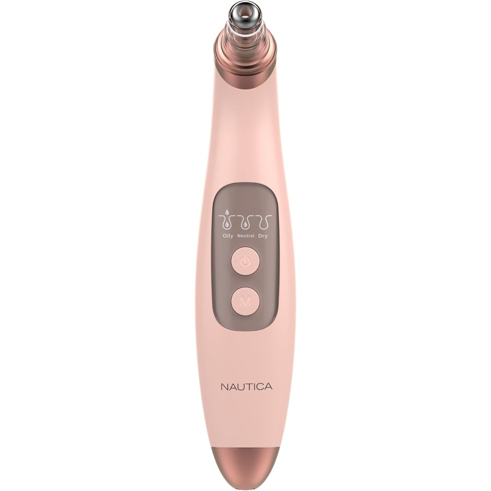 image:imageNautica PC250 Blackhead Remover Tool Rechargeable Vacuum Blackhead Remover for Face with 6 Heads 3 Modes amp LED Display for Deep Pore Cleansing