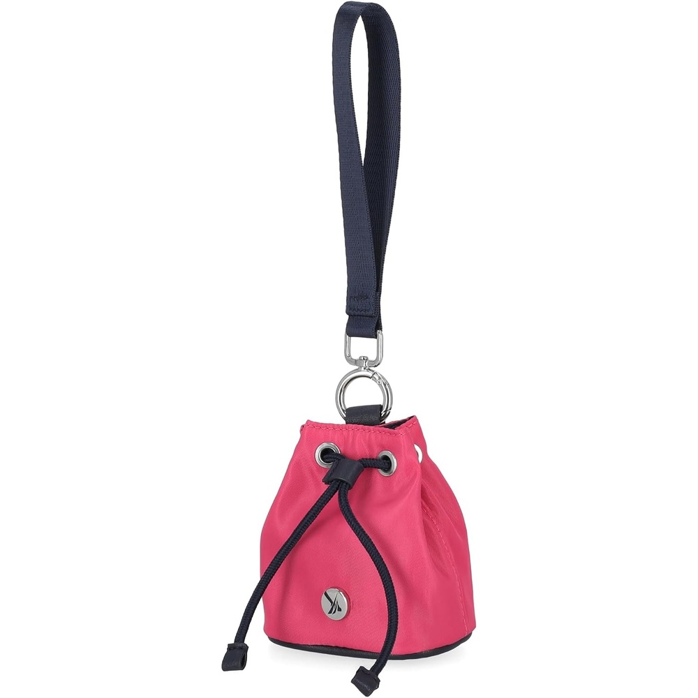 image:imageNautica Sea Spray Drawstring Wallet Coin Purse Mini Pouch Charm with Wristlet BlackBright Pink
