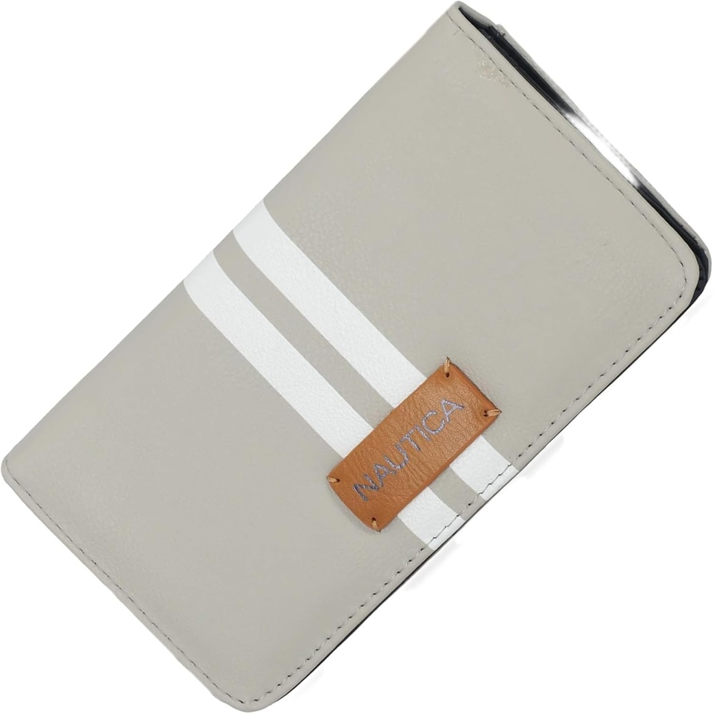 image:imageNautica Seaside Slim Womens Wallet RFID Blocking Credit Card Holder Coin Purse Checkbook Organizer Clutch Small Vegan Leather Wallet for Travel IndigoDove