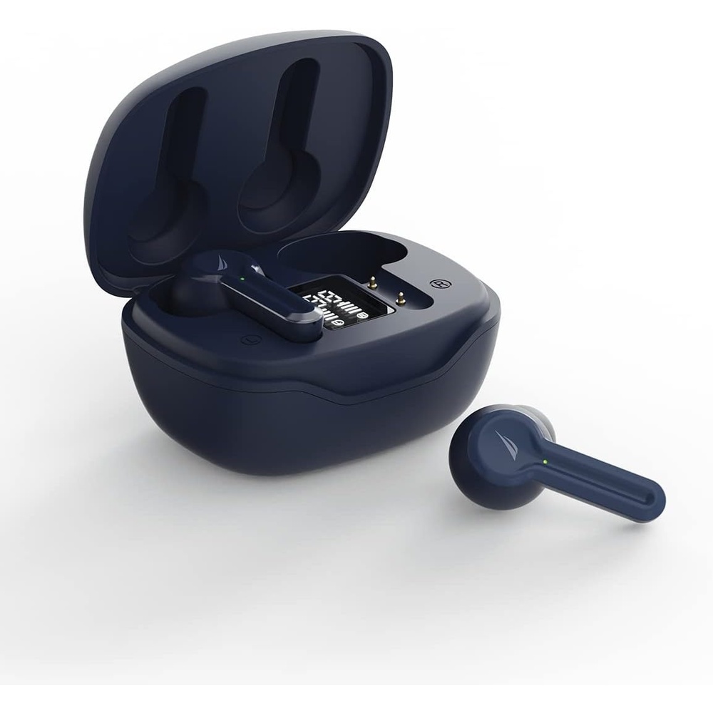 image:imageNautica T400 True Wireless Earbuds Bluetooth v51 TWS inEar Earphones with Builtin Mic Wireless Bluetooth Earbuds with Charging case Touch Control Ergonomic Design SweatProof USBC Navy