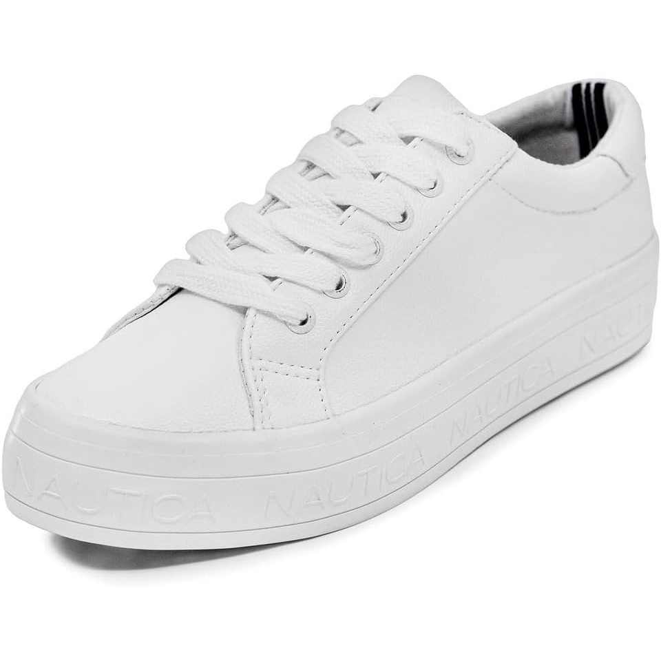 image:imageNautica Women Fashion Sneaker LaceUp Tennis Casual Shoes for LadiesAelisawhite