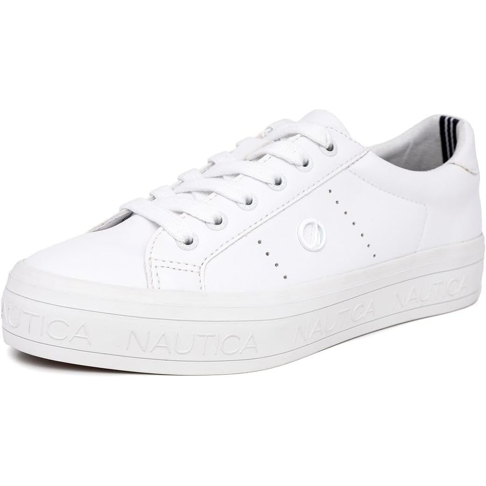image:imageNautica Women Fashion Sneaker LaceUp Tennis Casual Shoes for LadiesWinafredwhiteWhite