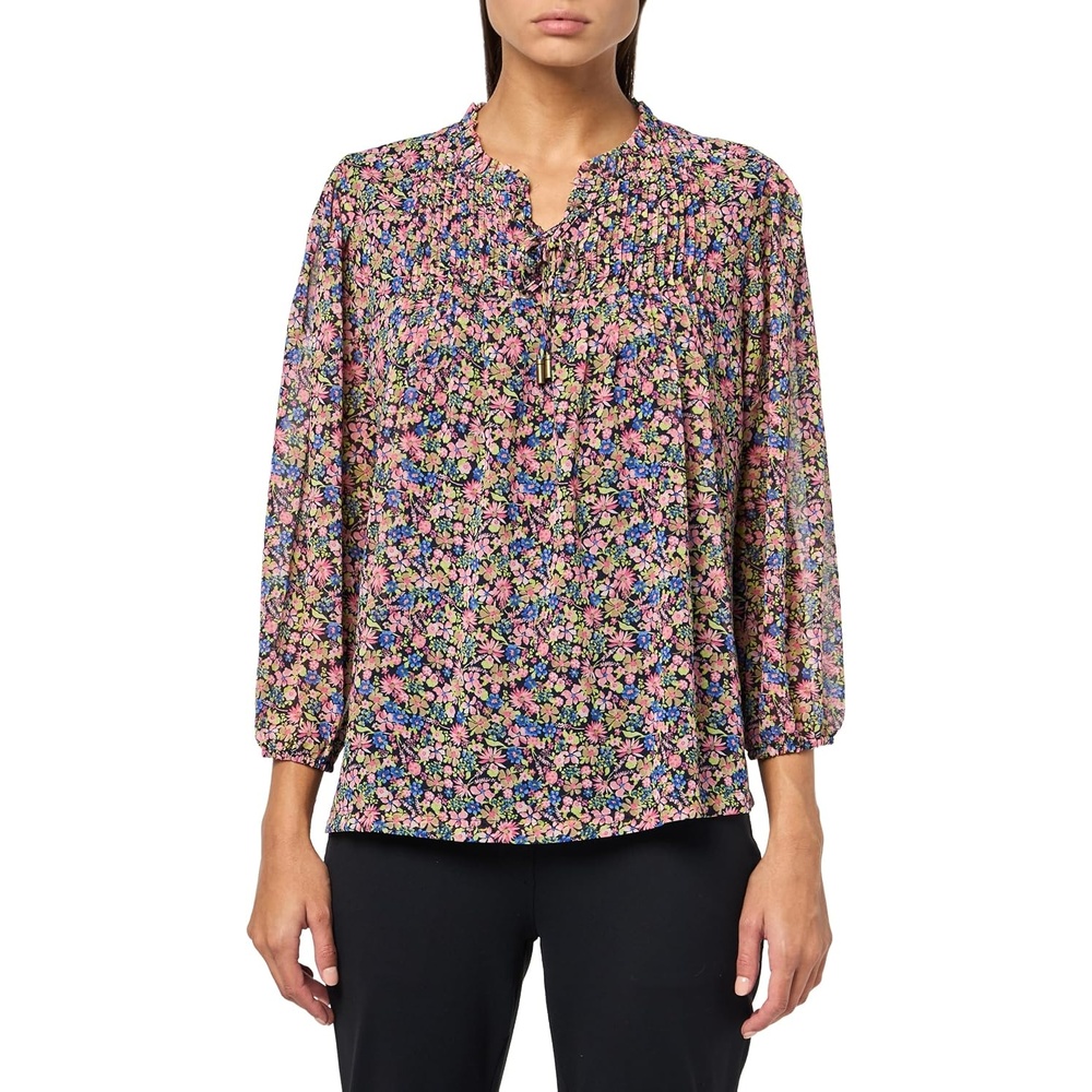 image:imageNautica Womens 5Button Short Sleeve Breathable 100 Cotton Polo ShirtConfetti Multi