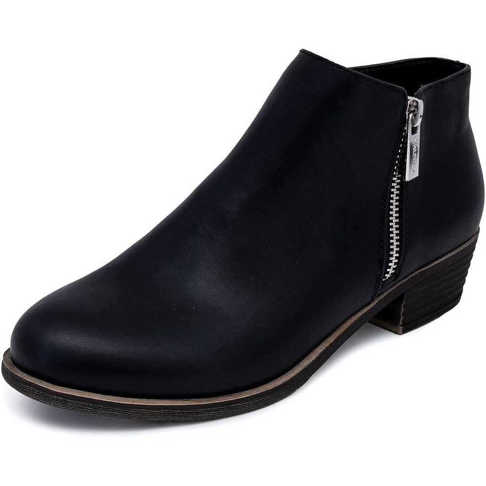 image:imageNautica Womens Ankle Boot with Side Zipper Stylish Dress Boot for Women Featuring a Low Heel Chic Design and Versatile Sizing The Perfect Ankle Bootie for Dressy and Casual Occasions AlaraBlack