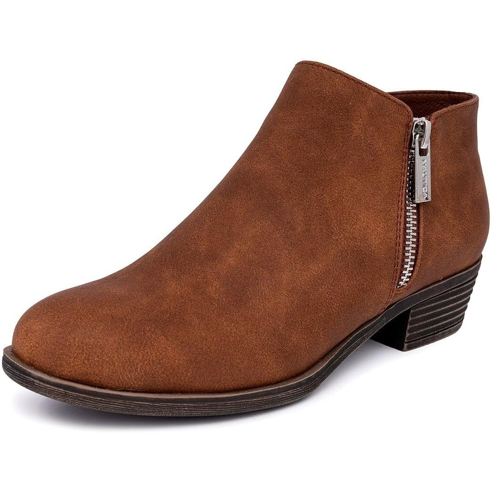 image:imageNautica Womens Ankle Boot with Side Zipper Stylish Dress Boot for Women Featuring a Low Heel Chic Design and Versatile Sizing The Perfect Ankle Bootie for Dressy and Casual Occasions AlaraBrown
