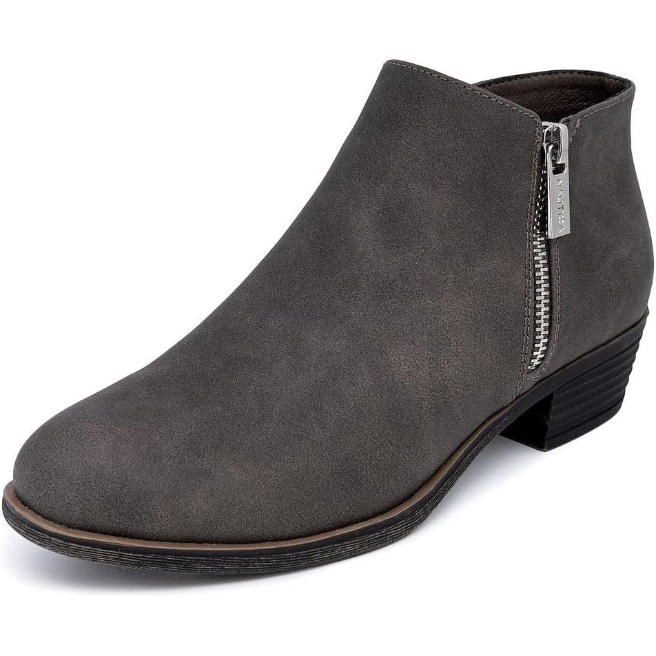 image:imageNautica Womens Ankle Boot with Side Zipper Stylish Dress Boot for Women Featuring a Low Heel Chic Design and Versatile Sizing The Perfect Ankle Bootie for Dressy and Casual Occasions AlaraGrey