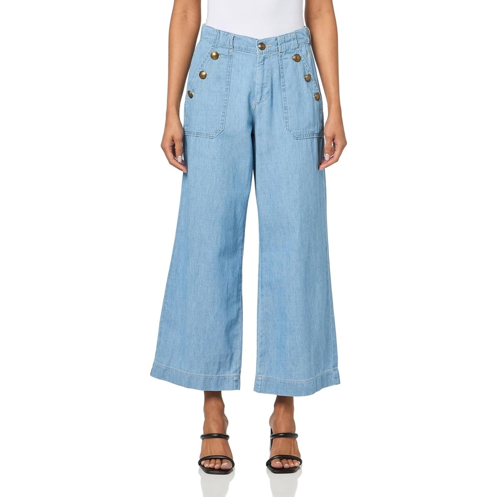 image:imageNautica Womens Button Pocket Wide Leg Sailor JeansLucia Wash