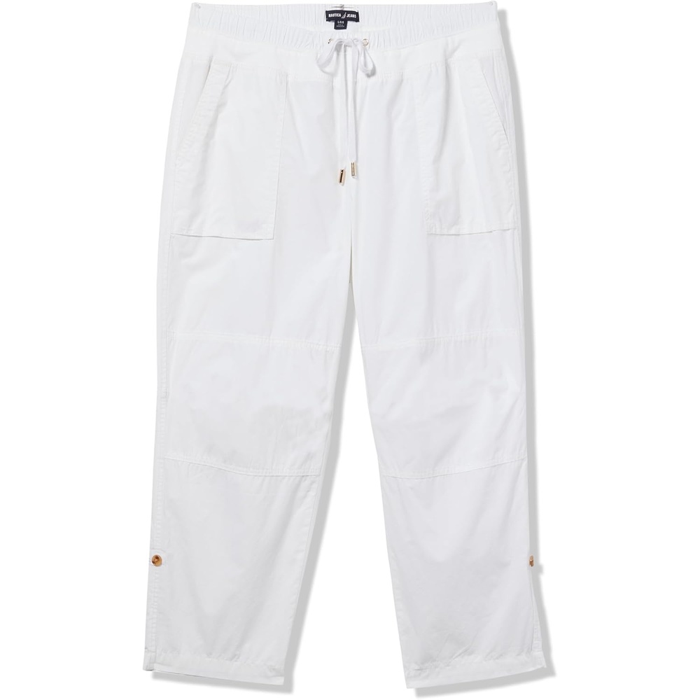 image:imageNautica Womens Cotton Poplin Caspian Utility PantBright White