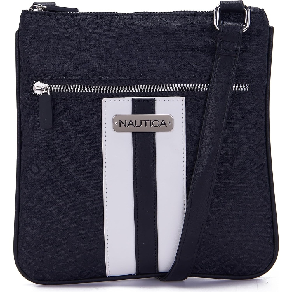 image:imageNautica Womens Lakeside Signature North South Crossbody BagBlack