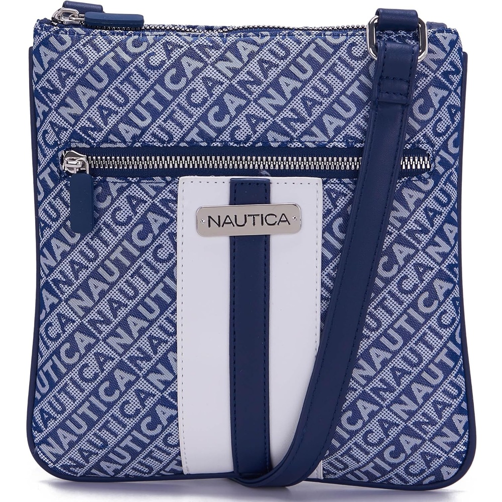image:imageNautica Womens Lakeside Signature North South Crossbody BagIndigo