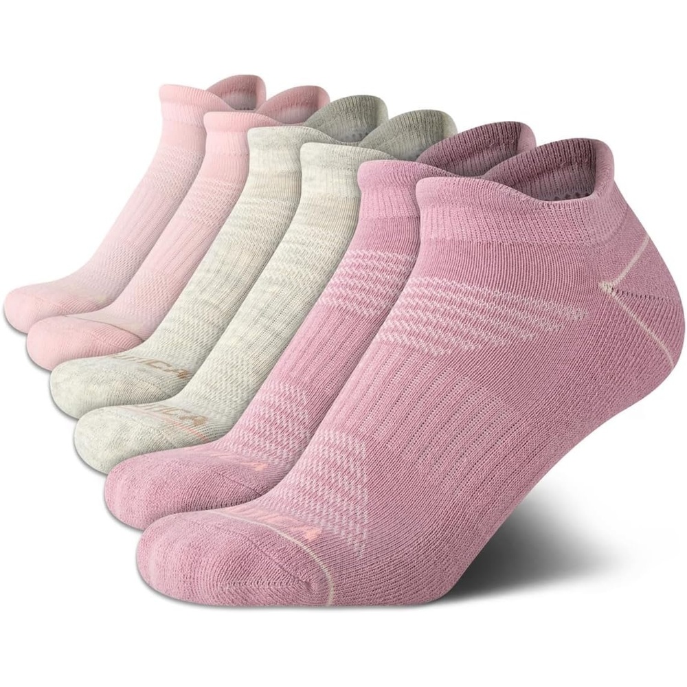image:imageNautica Womens Low Cut Socks  6 Pack Soft Stretch Breathable Mesh Cushioned Athletic Performance No Show Socks for WomenMauve Tab