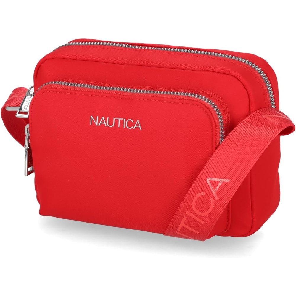 image:imageNautica Womens Out and About Adjustable Crossbody Bag Purse AdjustableRed Nylon