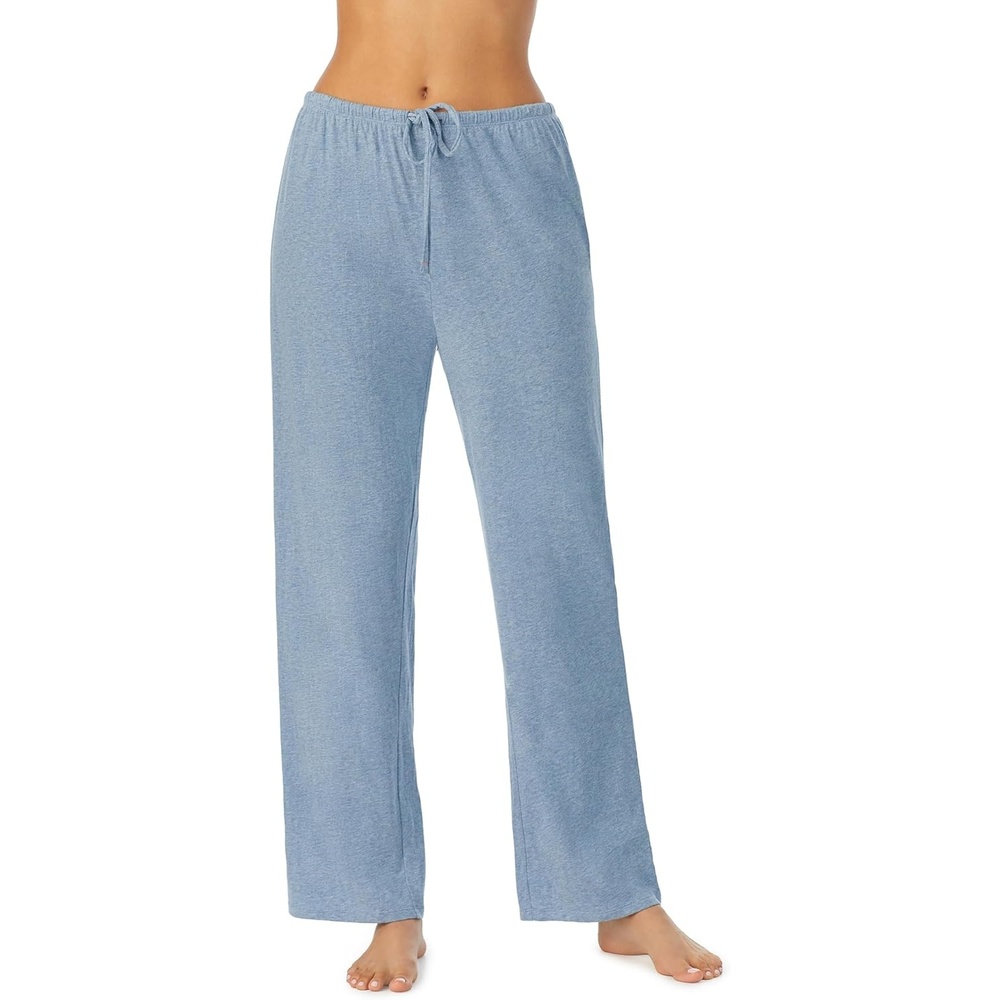 image:imageNautica Womens Pajama Pants Lightweight Wide Leg Lounge Pants Cotton Knit Jersey Sleepwear Loungewear PJs for WomenHeather Blue
