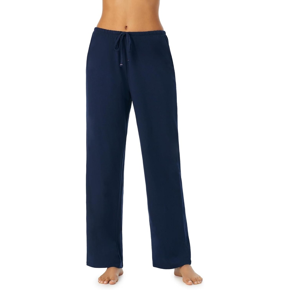 image:imageNautica Womens Pajama Pants Lightweight Wide Leg Lounge Pants Cotton Knit Jersey Sleepwear Loungewear PJs for WomenNavy