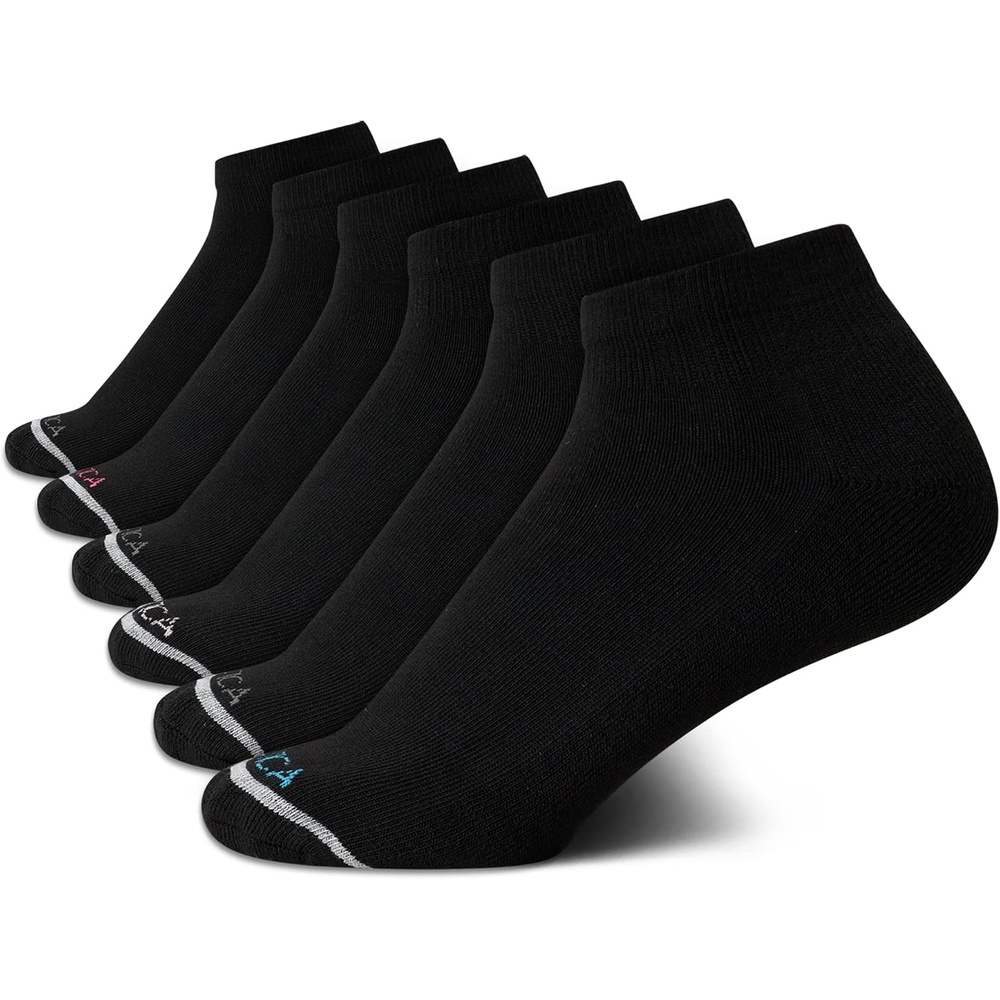 image:imageNautica Womens Quarter Socks 6 Pack Cushioned Moisture Wicking Athletic Quarter Socks for WomenBlack