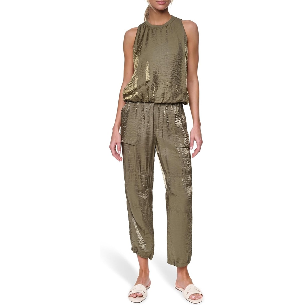 image:imageNautica Womens Short Sleeve Linen Blend Button Up Collared Camp ShirtNew Burnt Olive