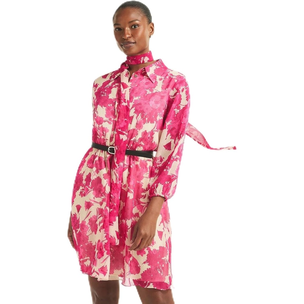 image:imageNautica Womens Short Sleeve Soft Everyday Sport DressAster Pink Multi