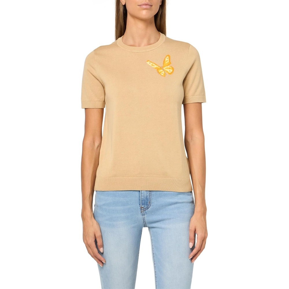 image:imageNautica Womens Short Sleeve Solid Butterfly Pullover SweaterIrish Cream Multi