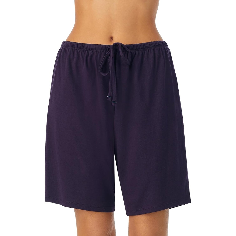 image:imageNautica Womens Sleep Bermuda Shorts Lightweight Breathable Pajama Bottoms Cotton Knit Jersey Sleepwear and LoungewearEggplant