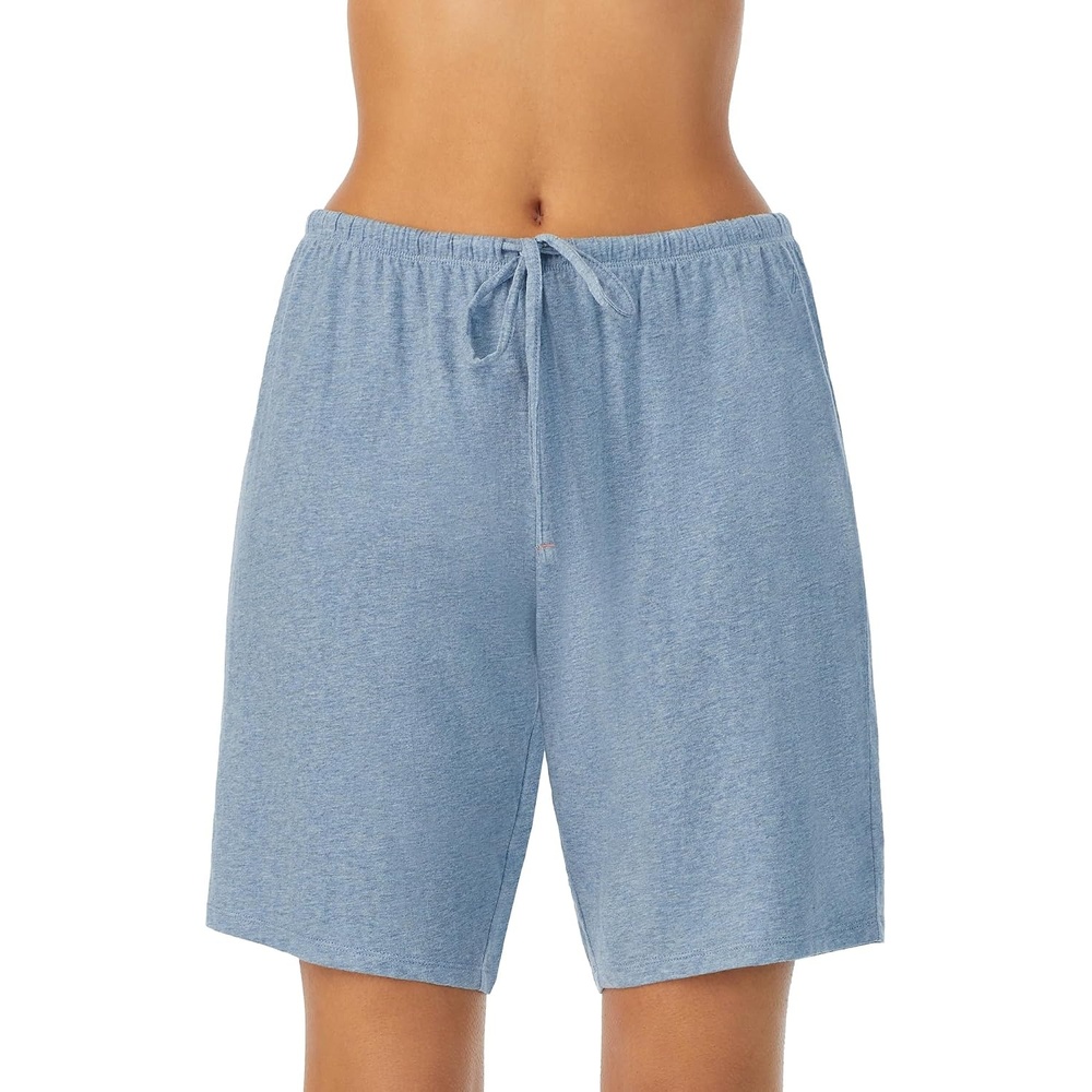 image:imageNautica Womens Sleep Bermuda Shorts Lightweight Breathable Pajama Bottoms Cotton Knit Jersey Sleepwear and LoungewearHeather Blue