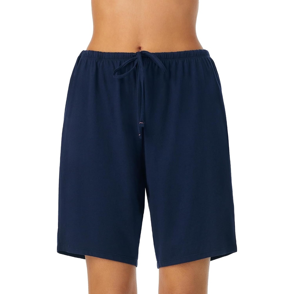 image:imageNautica Womens Sleep Bermuda Shorts Lightweight Breathable Pajama Bottoms Cotton Knit Jersey Sleepwear and LoungewearNavy