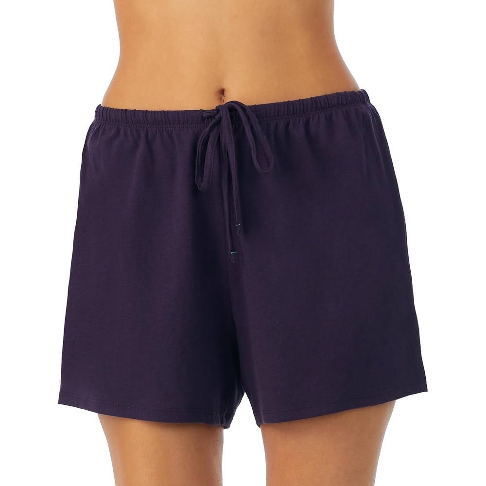 image:imageNautica Womens Sleep Shorts MidThigh Lightweight Breathable Pajama Bottoms Cotton Knit Jersey Sleepwear and LoungewearEggplant