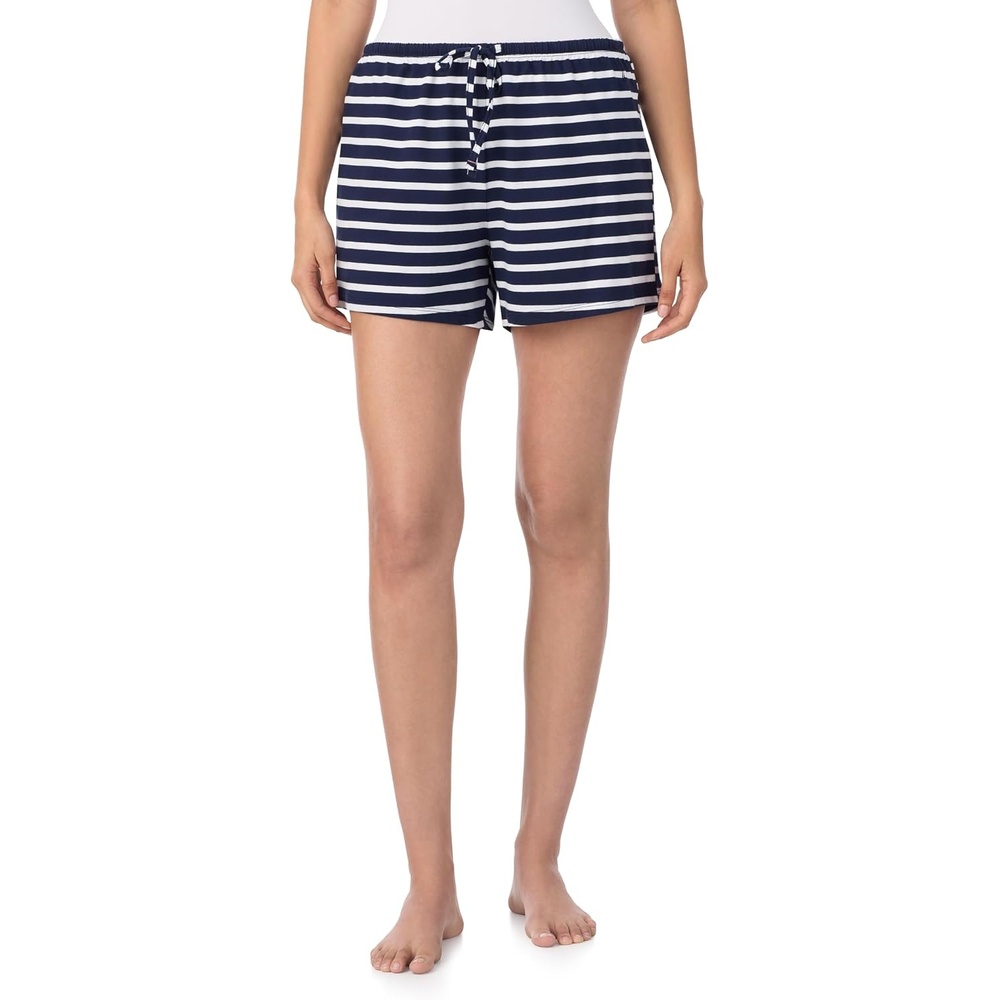 image:imageNautica Womens Sleep Shorts MidThigh Lightweight Breathable Pajama Bottoms Cotton Knit Jersey Sleepwear and LoungewearNavy Stripe