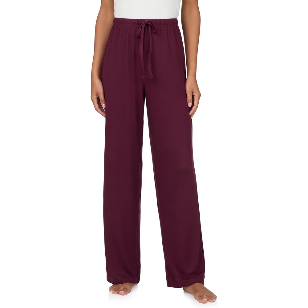 image:imageNautica Womens Sleepwear amp Loungewear  Sweater Knit Wide Leg Lounge Pajama Pants  Lightweight Soft amp Cozy PJs for WomenBurgundy