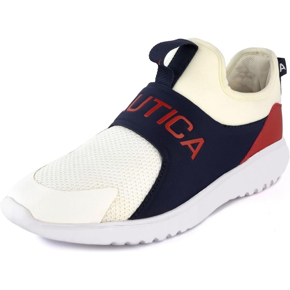 image:imageNautica Womens SlipOn Sneakers Comfortable Running Shoes Stylish amp Easy to Wear Perfect for Everyday WearSaffronred White Blue