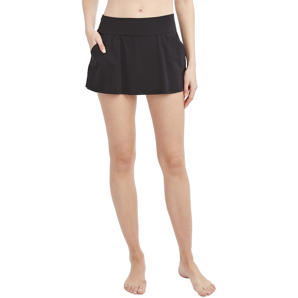 image:imageNautica Womens Swim Skirt QuickDry Swim Shorts Tummy Control Skort Pockets Volley ShortsBlack