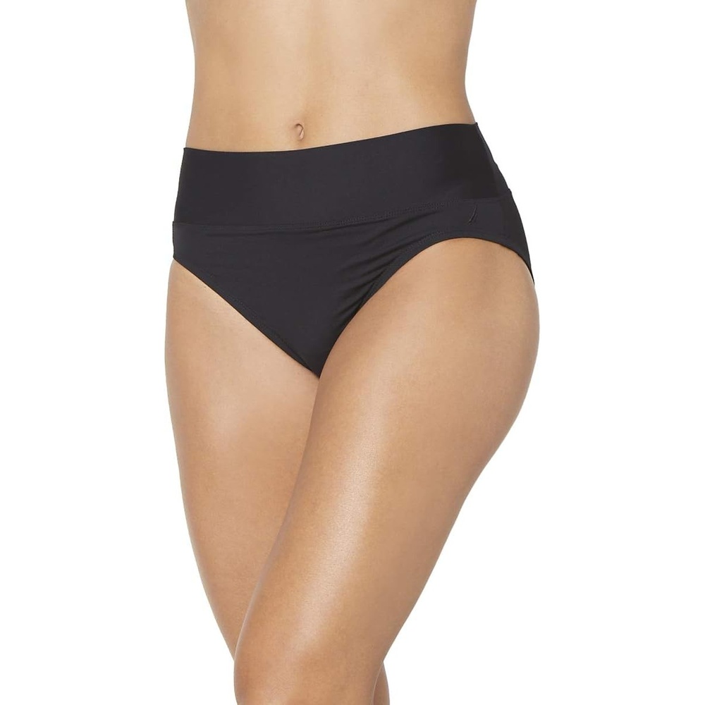 image:imageNautica Womens Tummy Control Bikini Bottom Swim Brief QuickDry Sun ProtectionBlack