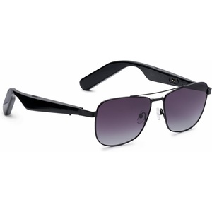 Lucyd Nautica Commander Smart Sunglasses for Men & Women – Wireless Smart Glasses with Open Ear Speakers and Microphone, Polarized UV400 Lenses – Black, Navy Blue (Standard)(Corsair Black Gradient – Wide)