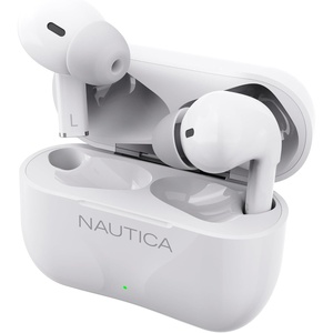 NAUTICA Bluetooth Earbuds, 6 Hours Playtime, Bluetooth 5.1, Hands-Free Stereo Calls, Fast Auto Pair, IPX5 Splashproof, Wireless, Lightweight Design for iOS, Android (White)(White)
