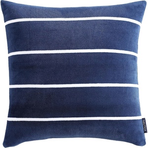 Nautica – Euro Sham, Ultra Soft Plush Micro Flannel Fleece Bedding, Hidden Zipper Closure & Knife-Edge Finish (Navy, 26″ x 26″)(Navy/White)