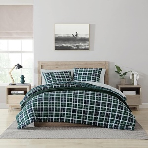 Nautica – Full Size Bed in a Bag, Reversible Comforter Set with Fitted Sheet, Pillowcases, Shams & Laundry Bag, 7-Piece College Dorm Room Essentials (Captain’s Blue/Green)(Northsail Plaid Navy)