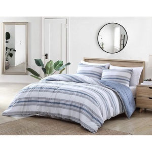 Nautica – Queen Comforter Set, Reversible Bedding with Matching Shams, Stripe Room Decor, College Dorm Room Essentials (Bay Shore Navy)(Bay Shore Navy)