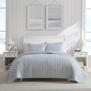 Nautica – Quilt Set, Soft Bedding with Matching Sham, Rounded Corner, Reversible Design (Coleridge Blue, Twin)(Coleridge Blue)