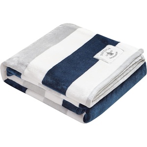 Nautica – Throw Blanket, Super Soft & Cozy Fleece Blanket, Lightweight Plush Bedding for Couch & Bed (Awning Stripe Navy, 50′ x 60′)(Awning Stripe Navy/White)