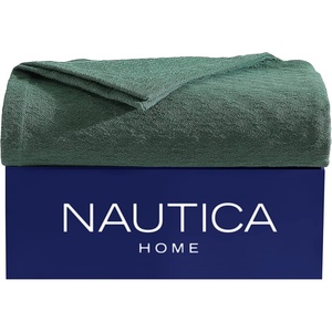 Nautica – Twin Blanket, Cotton Woven Bedding, Medium-Weight for All Seasons, Ideal Dorm Essentials, Oeko-Tex Certified (Ripple Cove Blue)(Ripple Cove Green)