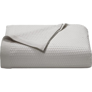 Nautica – Twin Blanket, Diamond Weave Cotton Bedding, Medium-Weight for All Seasons, Ideal Dorm Essentials, Oeko-Tex Certified (Baird Grey)(Baird Grey)