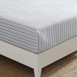 Nautica – Twin Size Fitted Sheet, Crisp Cotton Percale Bedding, Lightweight & Breathable Bed Sheet, Deep Pocket, College Dorm Room Essentials (Coleridge Stripe Red)(Coleridge Stripe Charcoal)