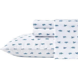 Nautica – Twin Size Sheet Set, Crisp Cotton Percale Bedding with Matching Pillowcase, Lightweight & Breathable Bed Sheets, Deep Pocket, College Dorm Room Essentials (Star Spangled Blue)(Cloyster)