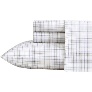 Nautica – Twin XL Size Sheets Set, Crisp & Tailored Floral Bedding with a Smooth Cotton Percale, Bed Sheets with Matching Pillowcase & Fitted Sheet (Breezy Bloom Blue)(Malor Plaid)