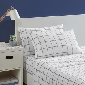 Nautica – Twin XL Size Sheets Set, Crisp & Tailored Floral Bedding with a Smooth Cotton Percale, Bed Sheets with Matching Pillowcase & Fitted Sheet (Breezy Bloom Blue)(Plot Black)