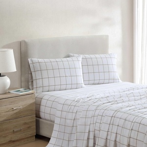 Nautica – Twin XL Size Sheets Set, Crisp & Tailored Floral Bedding with a Smooth Cotton Percale, Bed Sheets with Matching Pillowcase & Fitted Sheet (Breezy Bloom Blue)(Plot Beige)