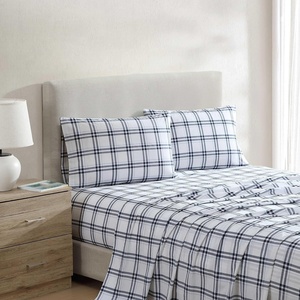 Nautica – Twin XL Size Sheets Set, Crisp & Tailored Floral Bedding with a Smooth Cotton Percale, Bed Sheets with Matching Pillowcase & Fitted Sheet (Breezy Bloom Blue)(Ryan Cove Plaid Navy)