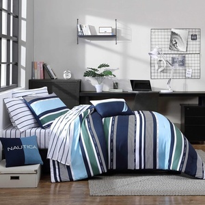 Nautica – Twin/Twin XL Comforter Set, Cotton Bedding with Matching Sham, Patchwork Print Bed Set, Medium Weight for Year Round Use, Dorm Essentials (Mason Blue)(Elliot Blue)