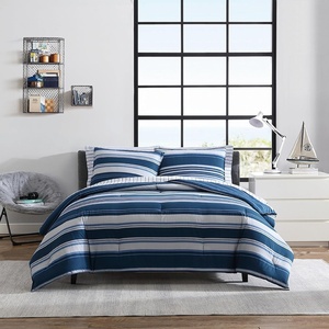 Nautica – Twin/Twin XL Comforter Set, Reversible Cotton Bedding with Matching Sham, Medium Weight for Year Round Use, Dorm Essentials, Oeko-Tex Certified (Lakeview Blue)(Twin/Twin XL)