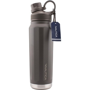 Nautica 25 oz hydration flask Double-Wall Vacuum Insulated bottle Leak Proof & BPA Free (MED GREY)(MED GREY)