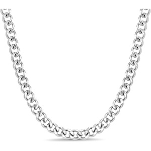 Nautica 9 mm Cuban Chain Necklace for Men Stainless Steel 23 Inches